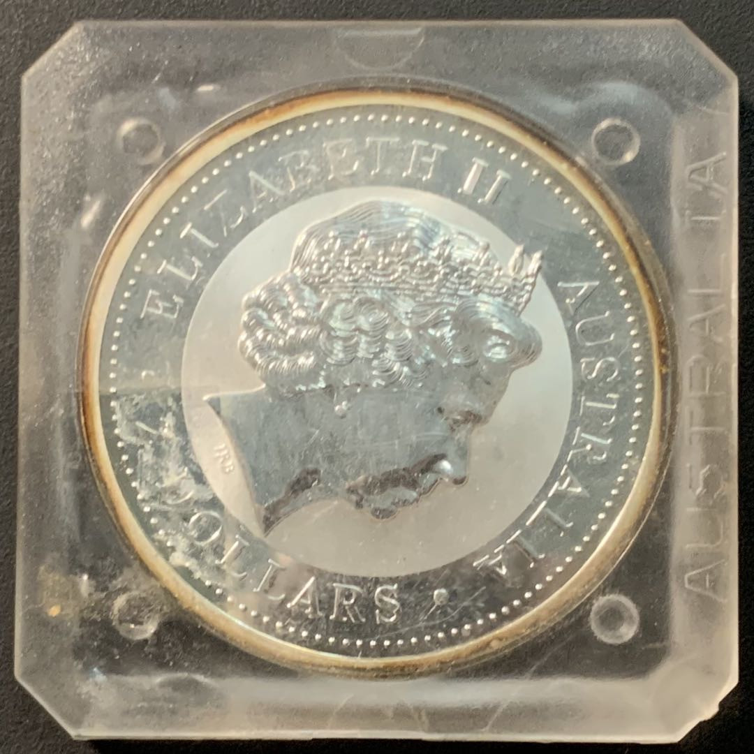 紫瑗钱币——微拍第98期 澳大利亚 1999年 翠鸟 2元 2盎司 银币 62.87克 0.999银 精制