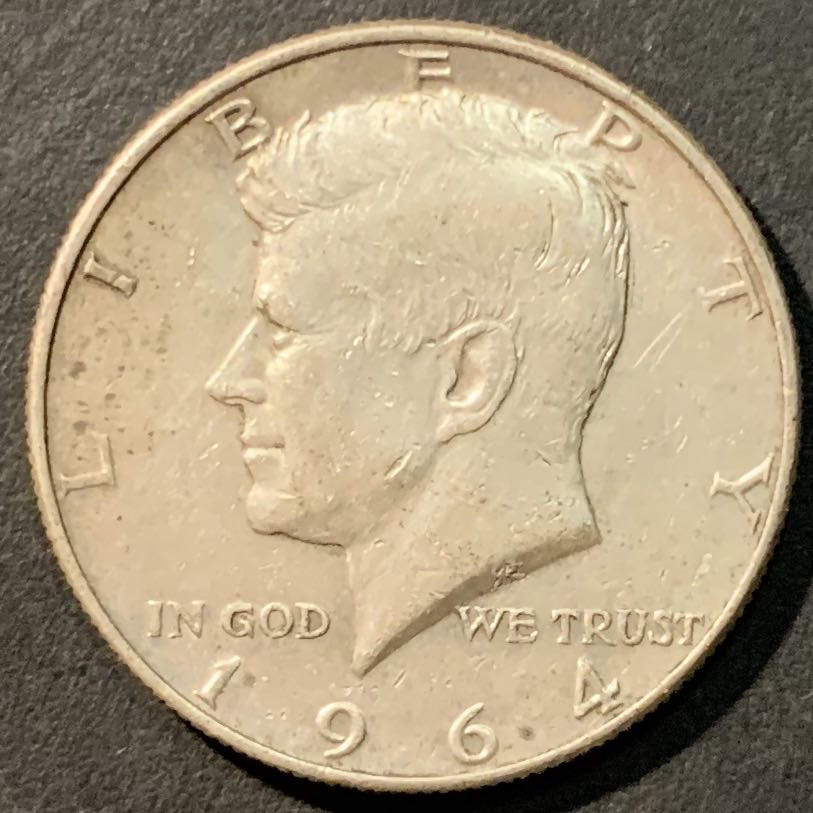 紫瑗钱币——微拍第98期 美国 1964年 肯尼迪 50分 半美元 12.5克 0.9银 