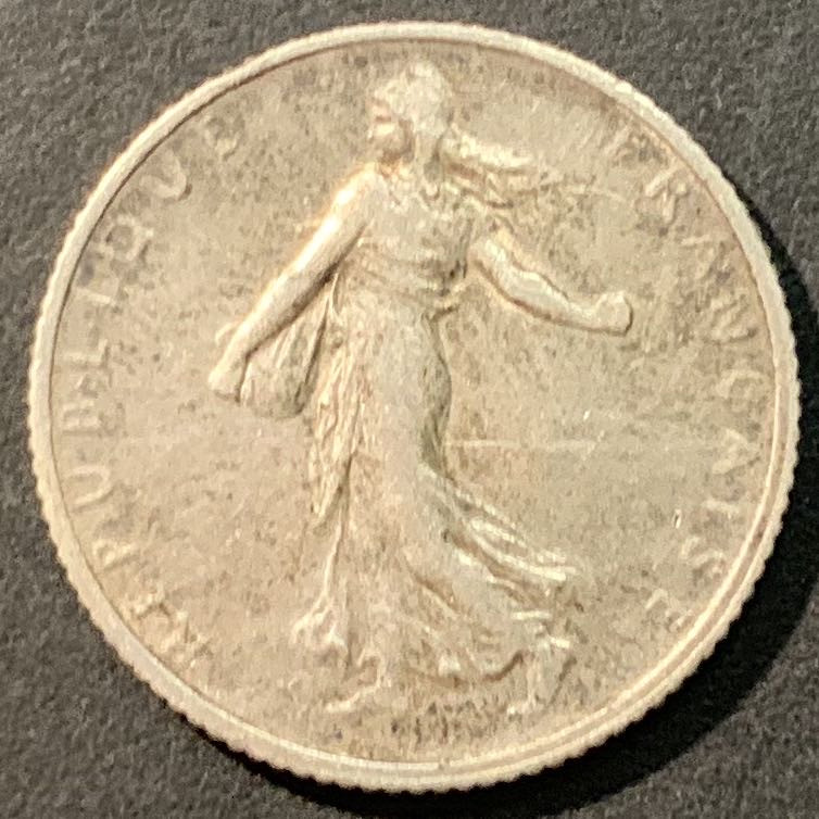 紫瑗钱币——微拍第98期 法国 1919年 播种女神 1法郎 5克 0.835银 