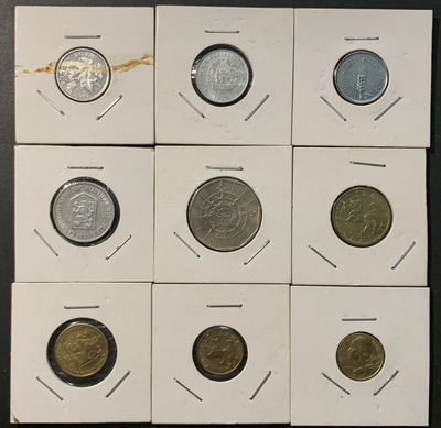 紫瑗钱币——微拍第98期 - 外国钱币一组9枚 NO.1