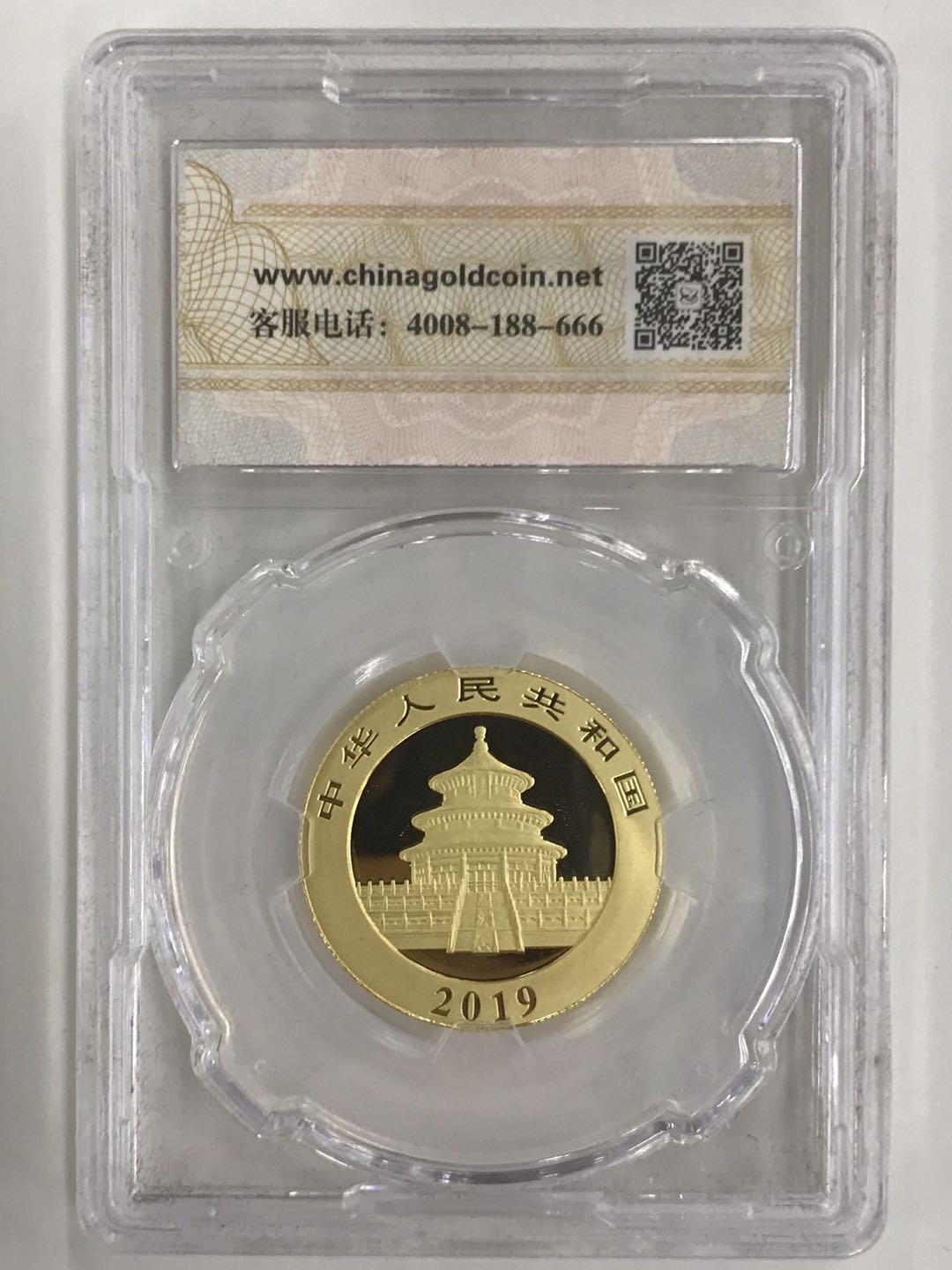 【随心拍&Getcoins】钱币拍卖第六十四期～ 金总2019年熊猫15克金币