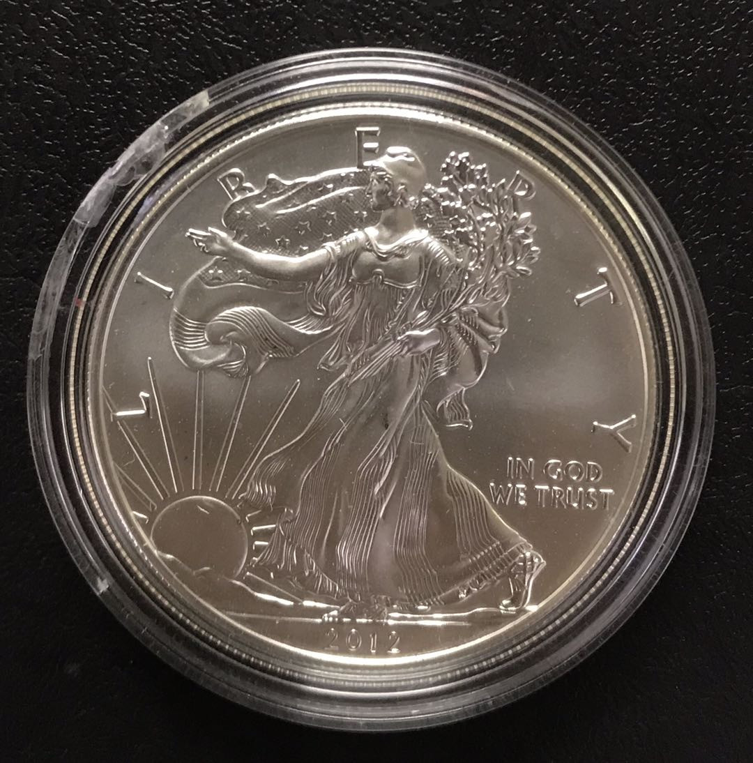 【随心拍&Getcoins】钱币拍卖第六十四期～ 2012年美国自由女神银币行走女神银币世界投资银币