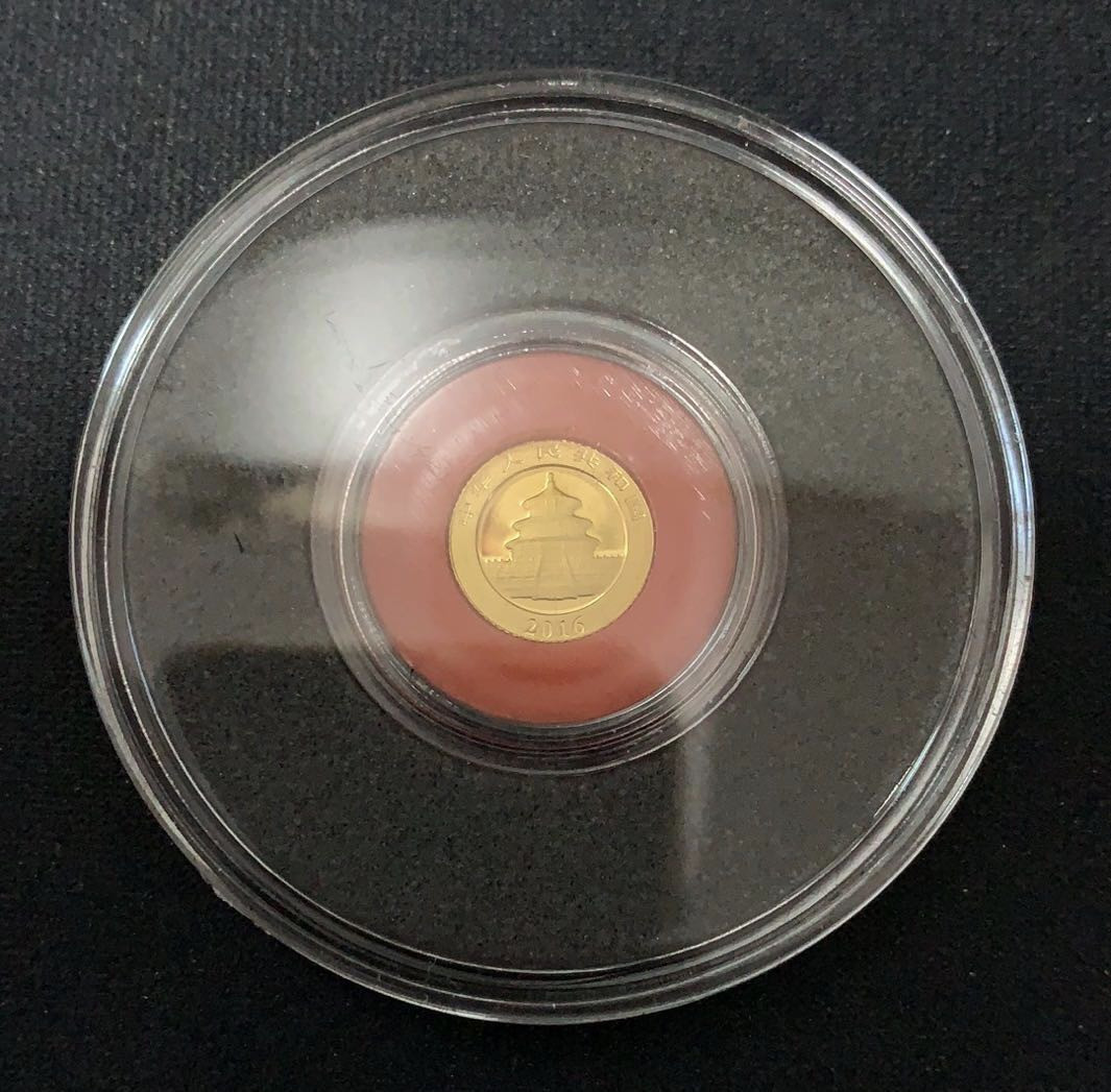 【随心拍&Getcoins】钱币拍卖第六十四期～ 2016年熊猫1克金币带金总盒