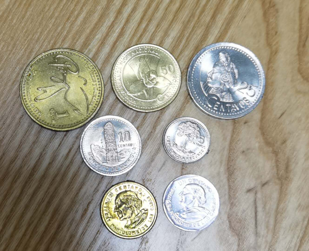 北京马甸外币专卖微拍第十九期，非贵金属纪念币流通币专场，陆续上新，敬请关注 危地马拉流通币7枚/套。品相如图