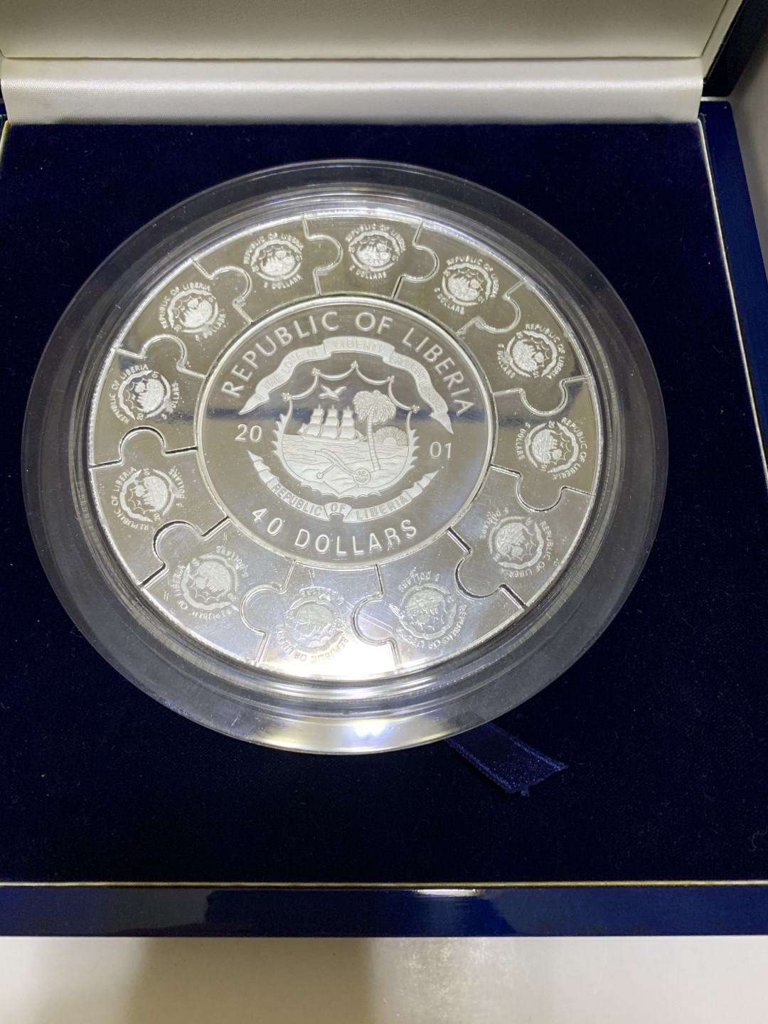 CSIS-GREAT评级精品钱币拍卖第五十一期 利比里亚2001年中国观音菩萨十二生肖公斤精制镀金组合纪念银币