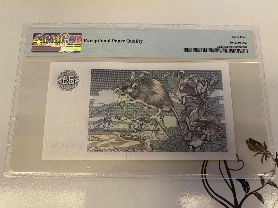 【收藏联盟】第160期拍卖——收官！（共81拍） 苏格兰 1987-89年 5镑 PMG65EPQ 