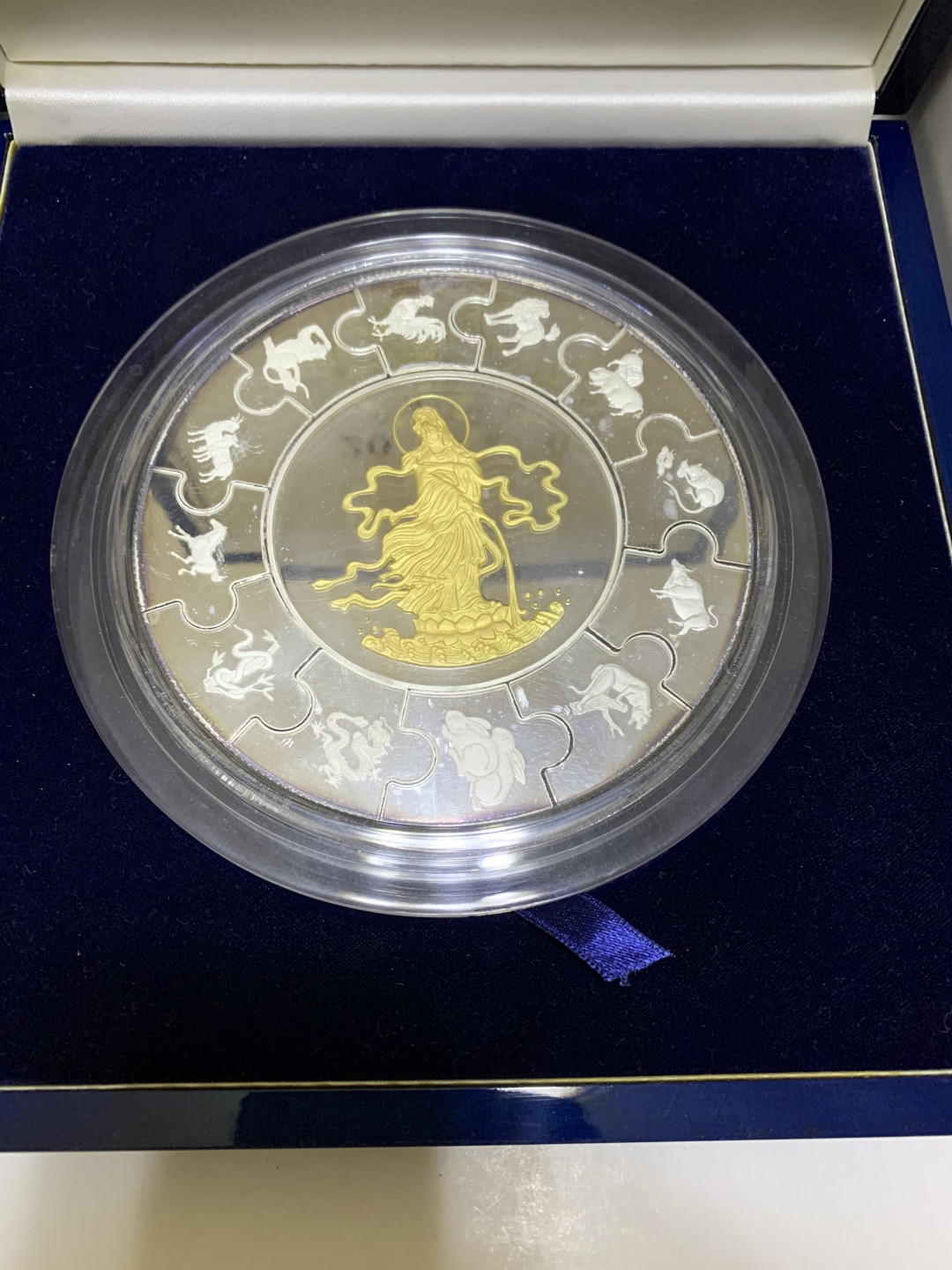 CSIS-GREAT评级精品钱币拍卖第五十一期 利比里亚2001年中国观音菩萨十二生肖公斤精制镀金组合纪念银币
