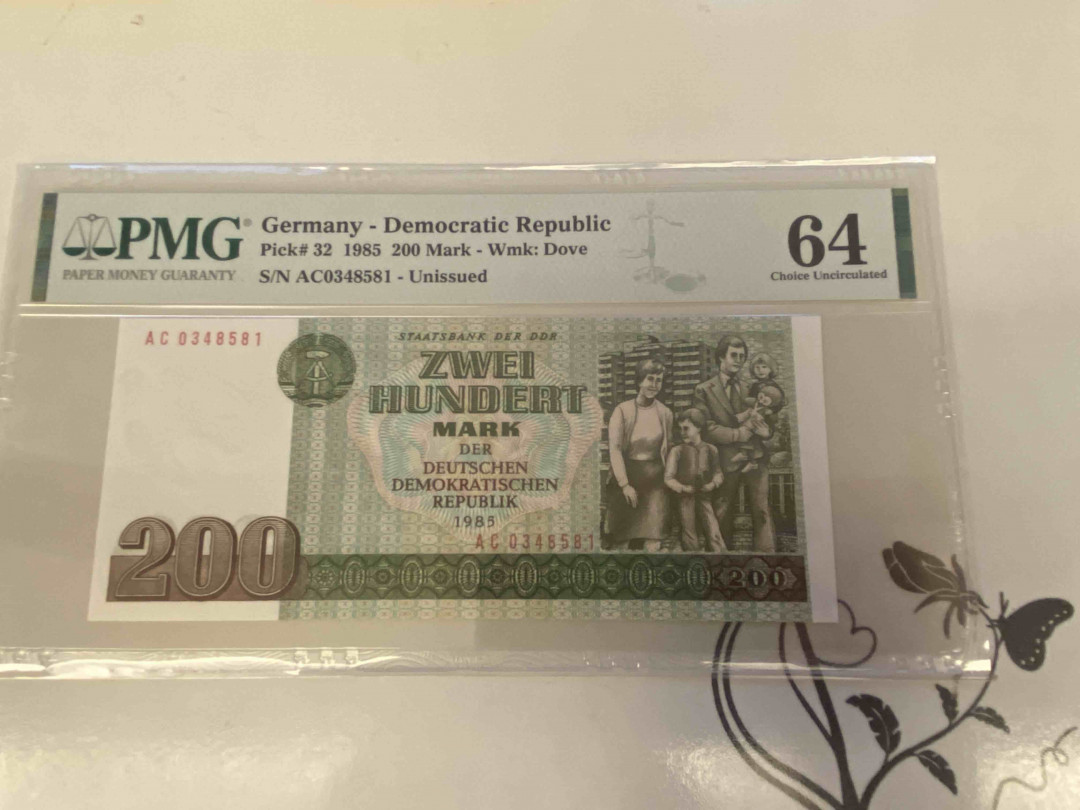 【收藏联盟】第160期拍卖——收官！（共81拍） 联邦德国 1985年 200马克 PMG64