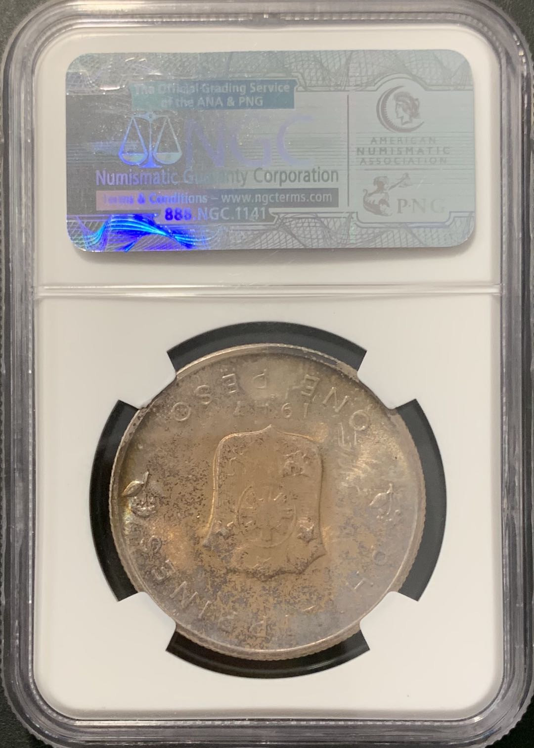 紫瑗钱币——微拍第100期 美属菲律宾 1947年 麦克阿瑟 1比索 NGC MS66