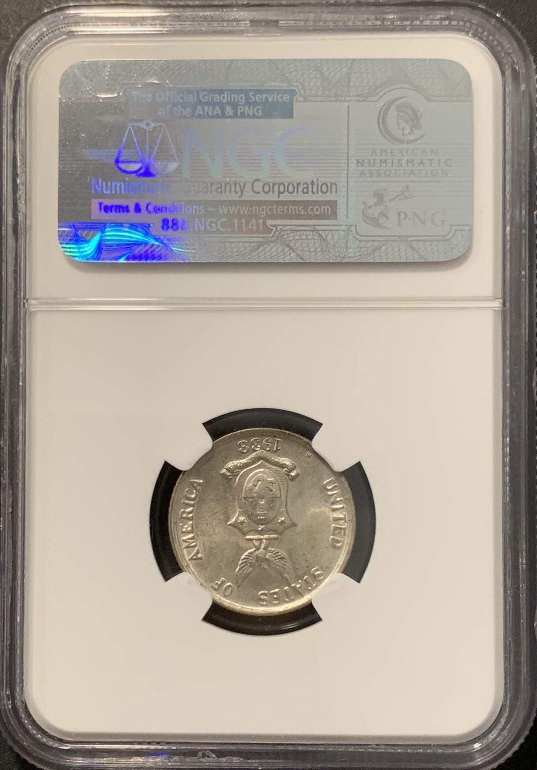 紫瑗钱币——微拍第100期 美属菲律宾 1938年 火山与女神 20分 NGC MS64