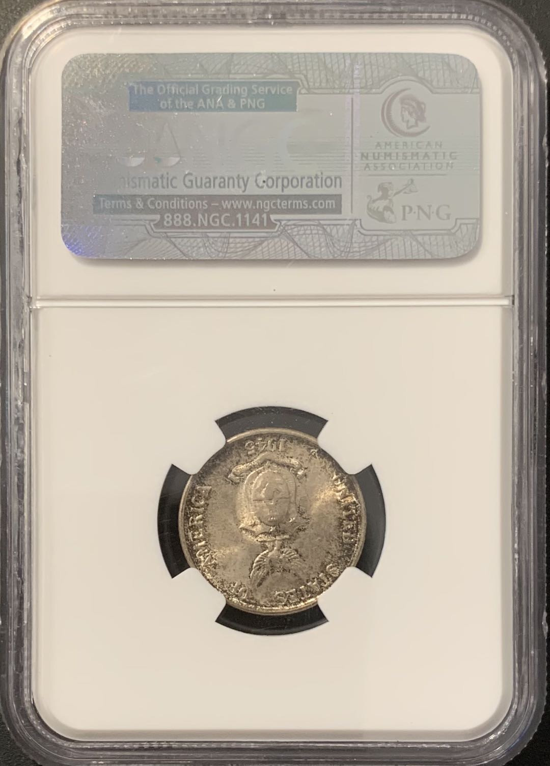 紫瑗钱币——微拍第100期 美属菲律宾 1945年 女神与火山 20分 NGC MS65