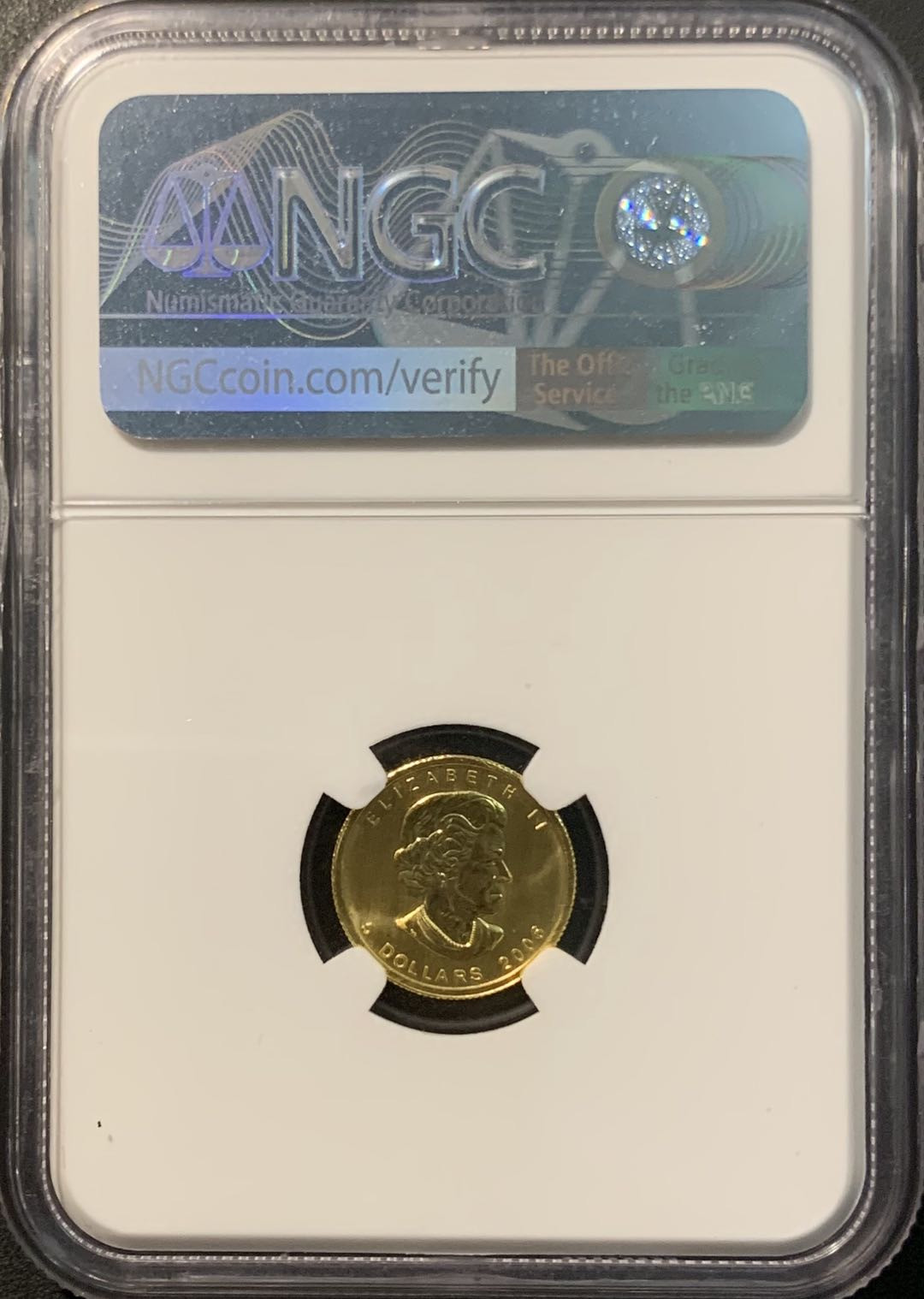 紫瑗钱币——微拍第100期 加拿大 2006年 枫叶 5元 1/10盎司 3.11克 0.9999金 NGC MS68