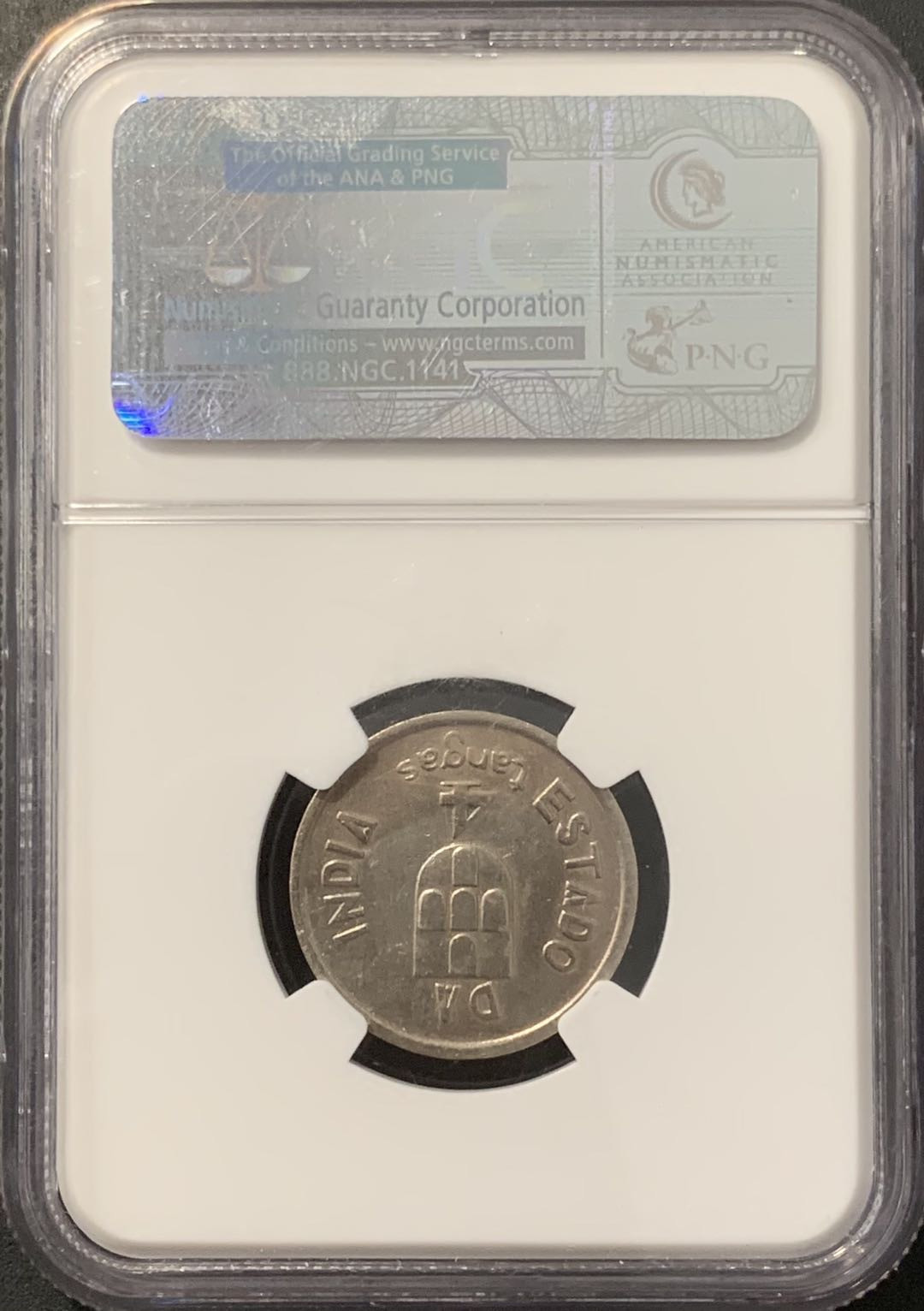 紫瑗钱币——微拍第100期 葡属印度 1934年 4唐卡 NGC XF Detail 少见