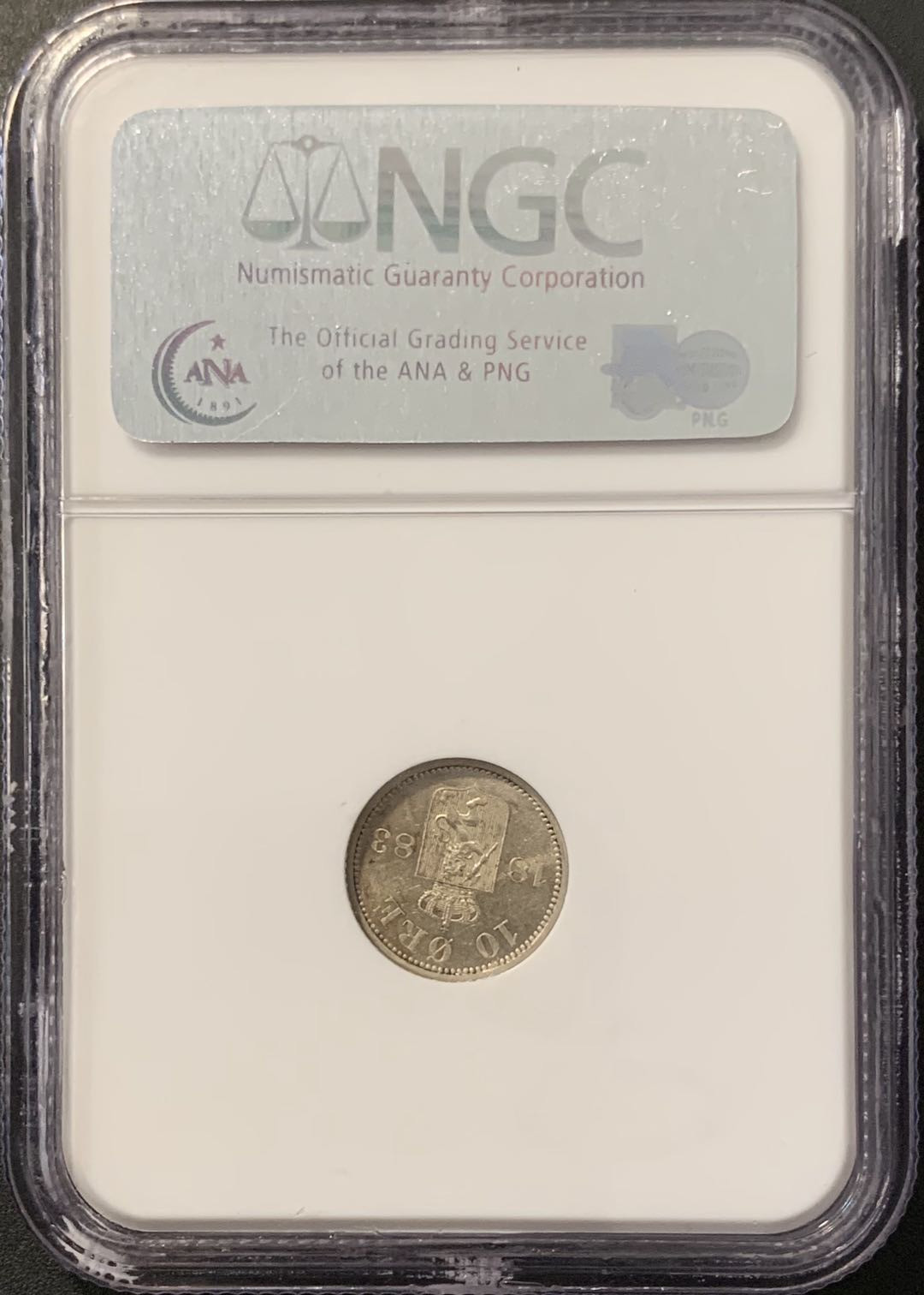 紫瑗钱币——微拍第100期 挪威 1883年 奥斯卡二世 10欧尔 NGC MS62