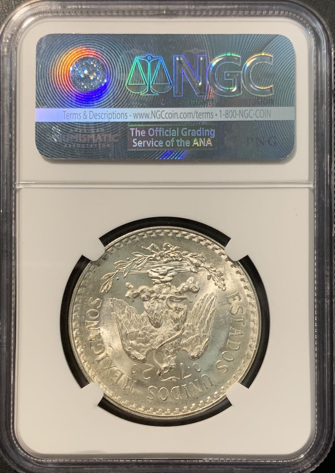 紫瑗钱币——微拍第100期 墨西哥 1943年 鹰洋 1比索 NGC MS66