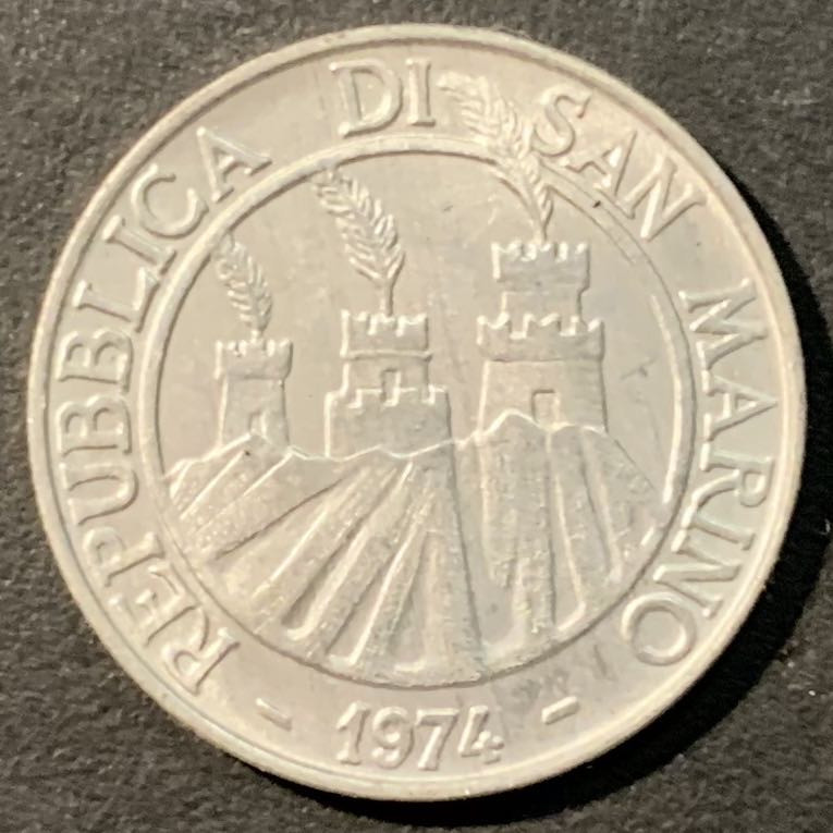 紫瑗钱币——微拍第100期 圣马力诺 1974年 蜜蜂 10里拉 铝币 秒杀！