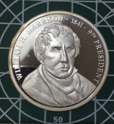 燕姐换藏第三十七拍 1998年第九任美国总统哈里森银章