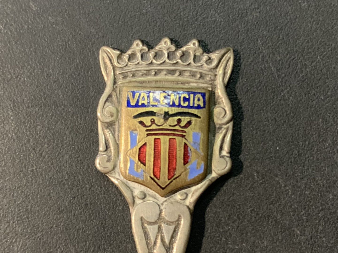 紫瑗钱币——微拍第100期 20世纪早期 瓦伦西亚地名 银勺子一把 9.7克 0.925银