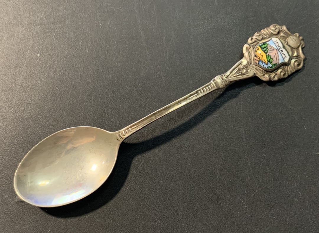 紫瑗钱币——微拍第100期 20世纪早期 特内里费地名 银勺子一把 10.2克 0.925银