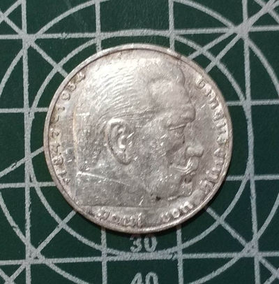 燕姐换藏第三十七拍 1938年德国经典标志2马克银币
