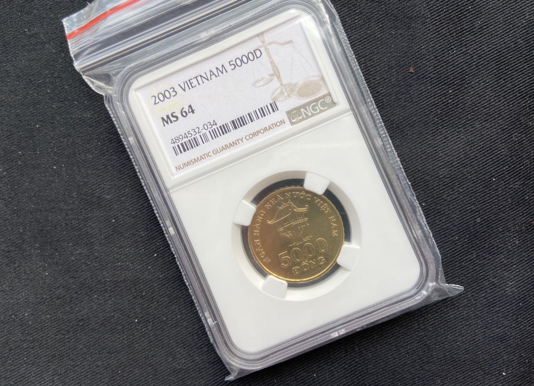 【币观天下】第120期钱币拍卖～ 【越南】越南铜币5000盾【ngc64】