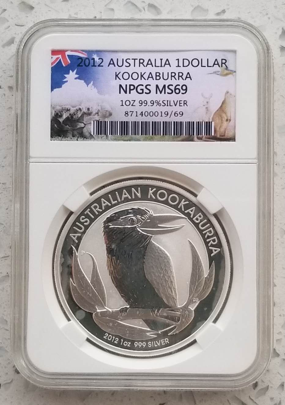 【币观天下】第120期钱币拍卖～ 澳大利亚2012年翠鸟1盎司银币众诚评级封装