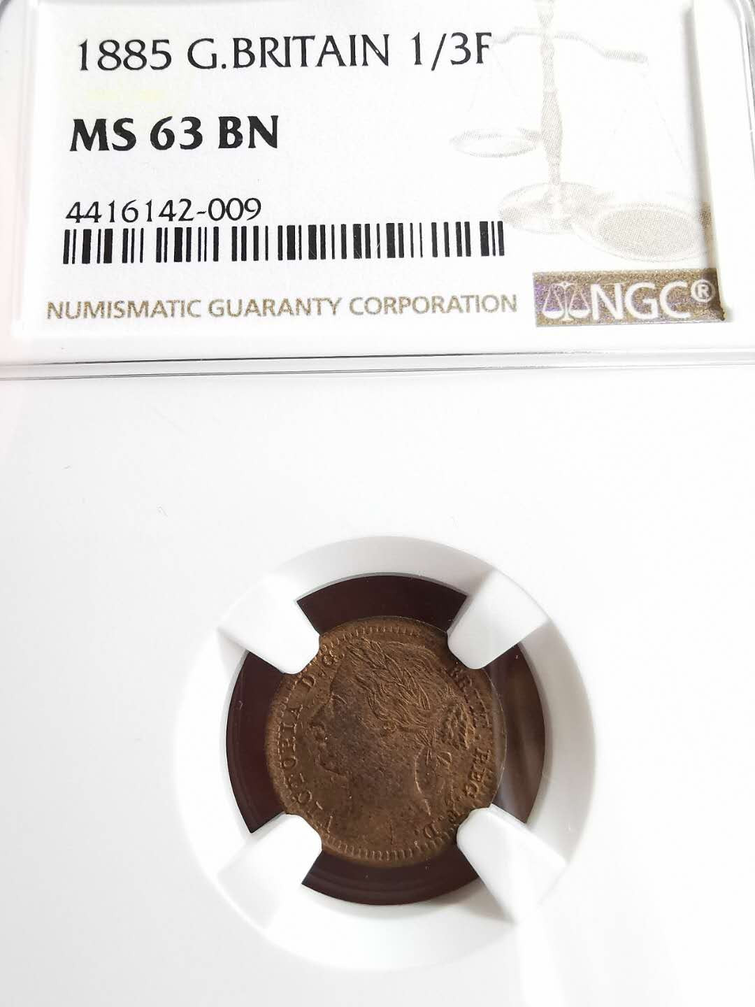 凡希社世界钱币微拍第一百三十一期 1885英国老维1/3法新NGC-MS63