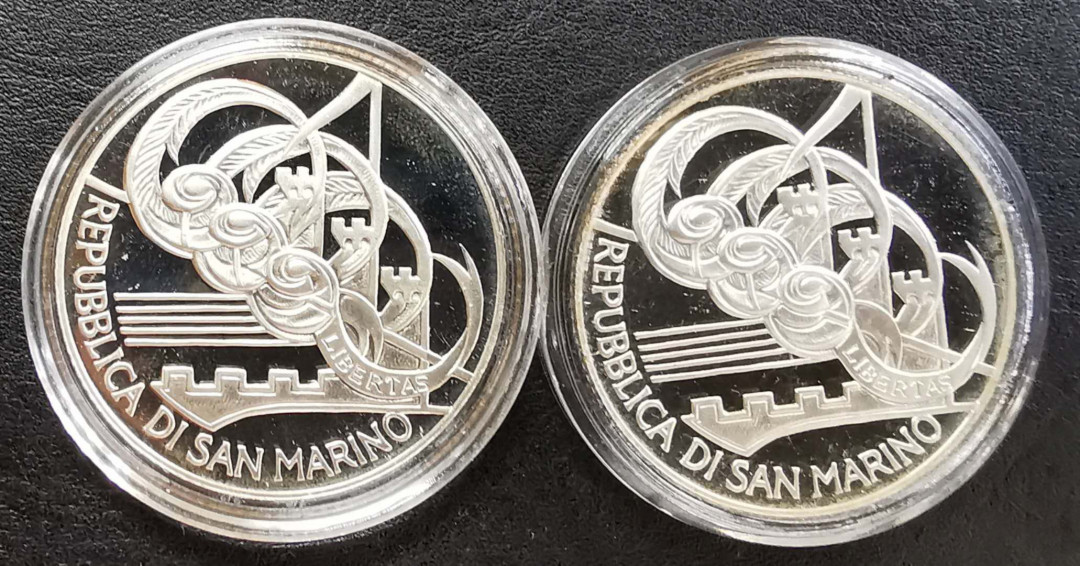 凡希社世界钱币微拍第一百三十一期 2007圣马力诺指挥家TOSCANINI纪念银币一对