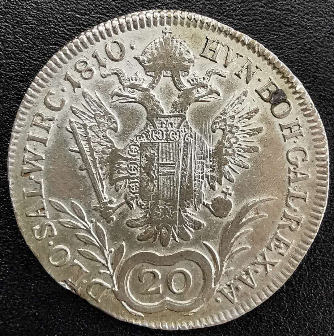 凡希社世界钱币微拍第一百三十一期 1810神罗佛朗兹一世20K 近未品