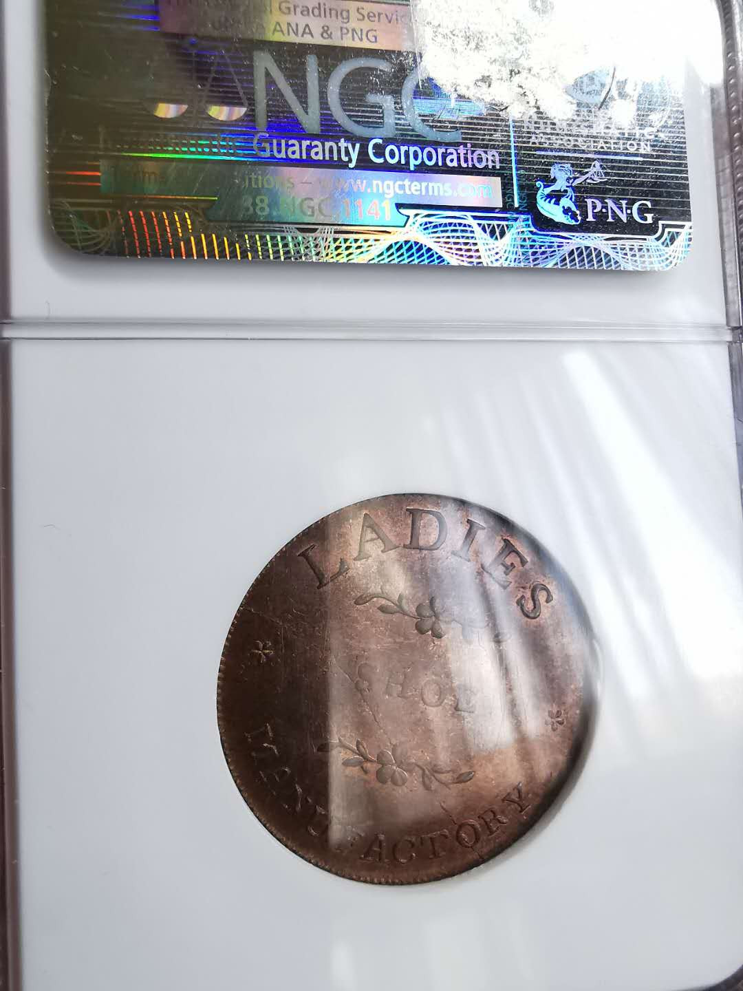 凡希社世界钱币微拍第一百三十一期 1795英国中赛克斯贵妇鞋匠代用半便士NGC-MS62