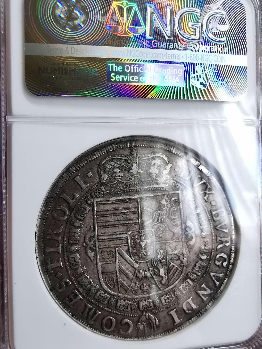 凡希社世界钱币微拍第一百三十一期 1632神罗利奥波德大型泰勒NGC-AU50原味包浆