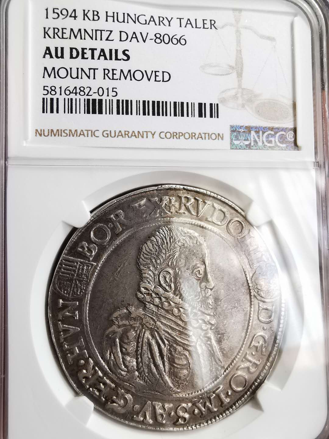 凡希社世界钱币微拍第一百三十一期 1594神罗匈牙利泰勒大银NGC-AUD