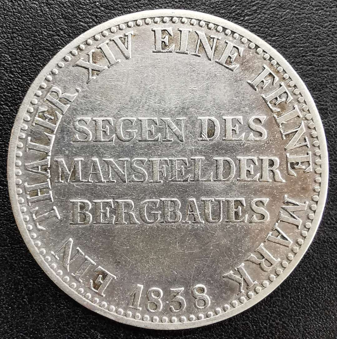 凡希社世界钱币微拍第一百三十一期 1838普鲁士纪念泰勒美品