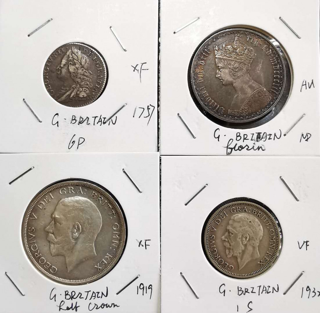 凡希社世界钱币微拍第一百三十一期 英国银币四枚