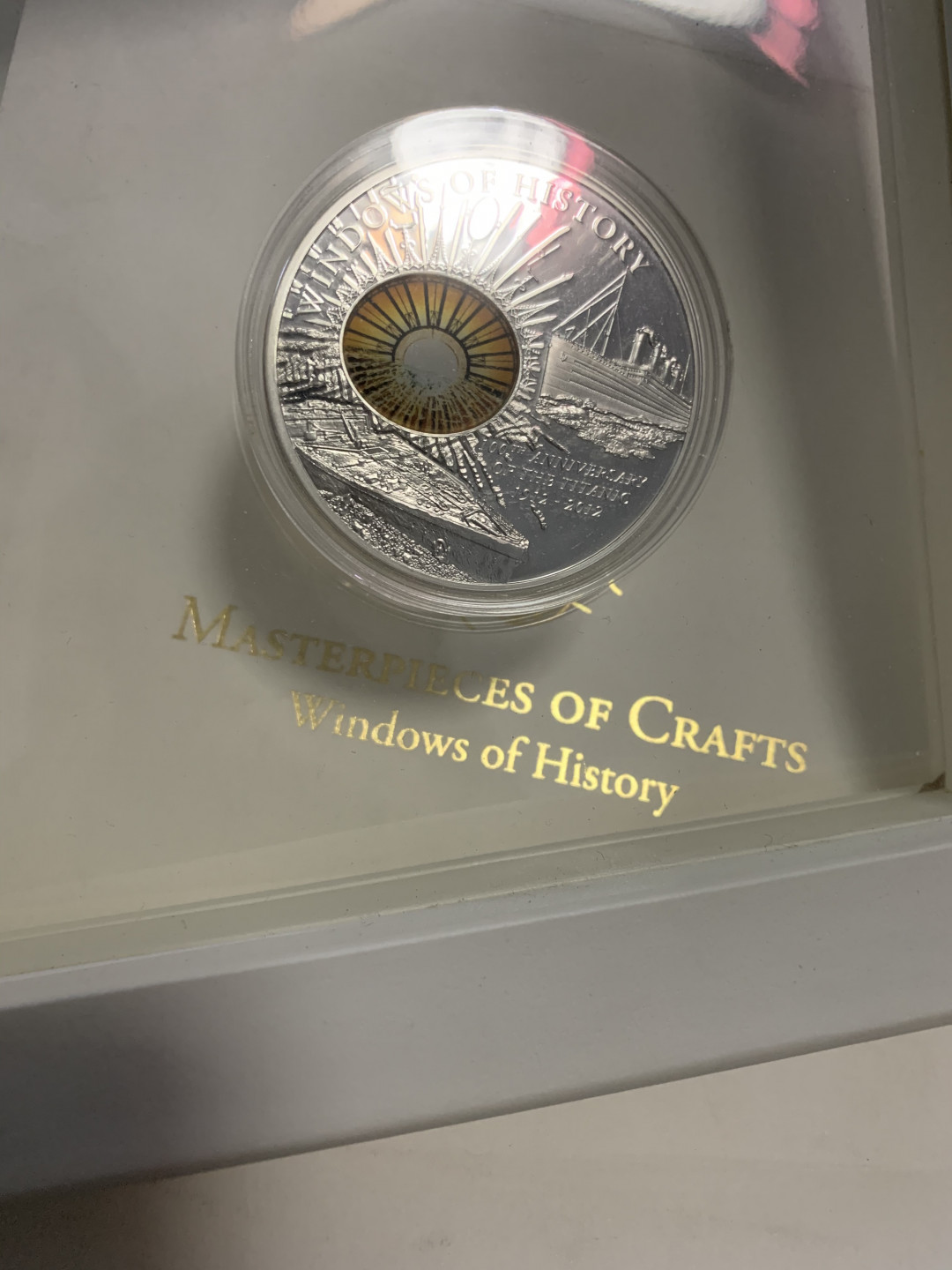 CSIS-GREAT评级精品钱币拍卖第五十二期 库克2012年历史之窗泰坦尼克号100周年精制镶嵌彩色玻璃纪念银币