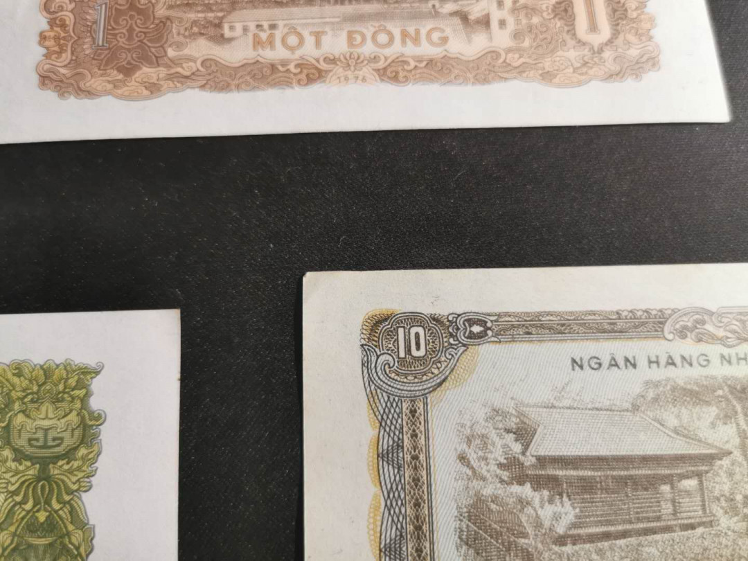 【鲸贝乐淘】千字文·第“仁慈隐恻，造次弗离”号拍卖 【越南🇻🇳 】1976-1985，早期越南小面值7张，xF-AUNC 品相如图