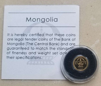 【随心拍&Getcoins】钱币拍卖第六十六期～ 蒙古2008年北京奥运金牌获得者纪念金币