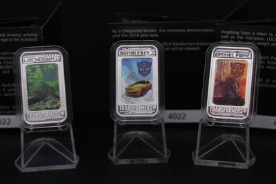 【随心拍&Getcoins】钱币拍卖第六十六期～ 图瓦卢2014年变形金刚长方形彩色纪念银币3枚全套