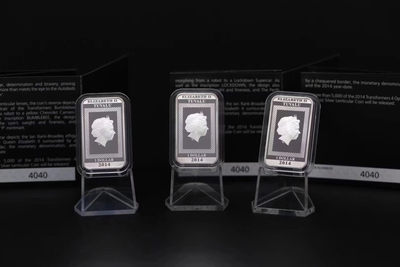 【随心拍&Getcoins】钱币拍卖第六十六期～ 图瓦卢2014年变形金刚长方形彩色纪念银币3枚全套