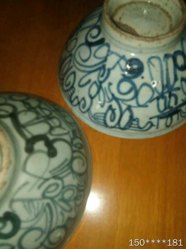 珍品收藏(系统自动拍卖) 清代青花小碗2只，包真包老包到代！