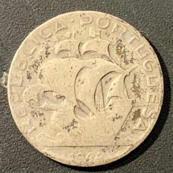 紫瑗钱币——微拍第106期 葡萄牙 1944年 2.5埃斯库多 3.5克 0.65银