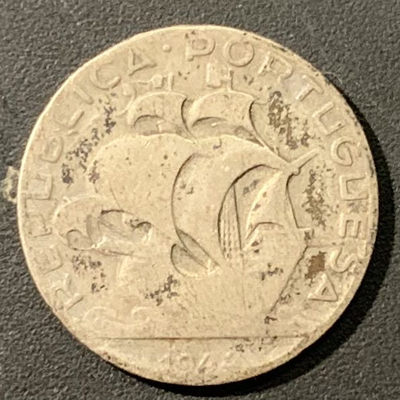 紫瑗钱币——微拍第103期 - 葡萄牙 1944年 2.5埃斯库多 3.5克 0.65银