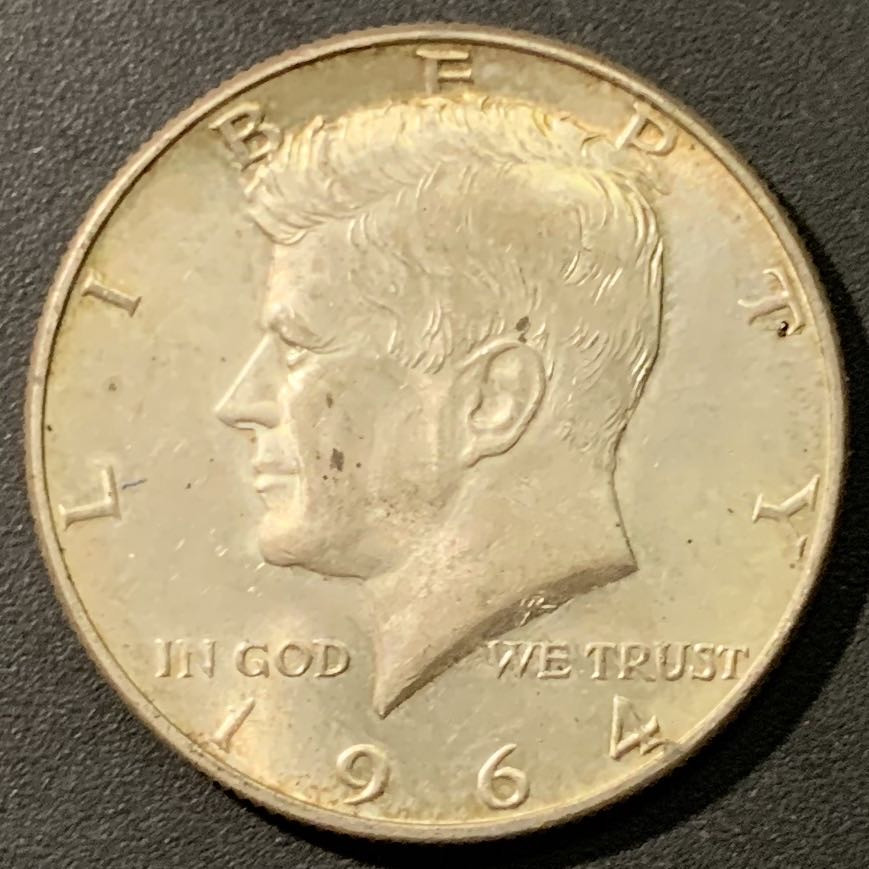 紫瑗钱币——微拍第106期 美国 1964年 肯尼迪 50分 半美元 12.5克 0.9银 