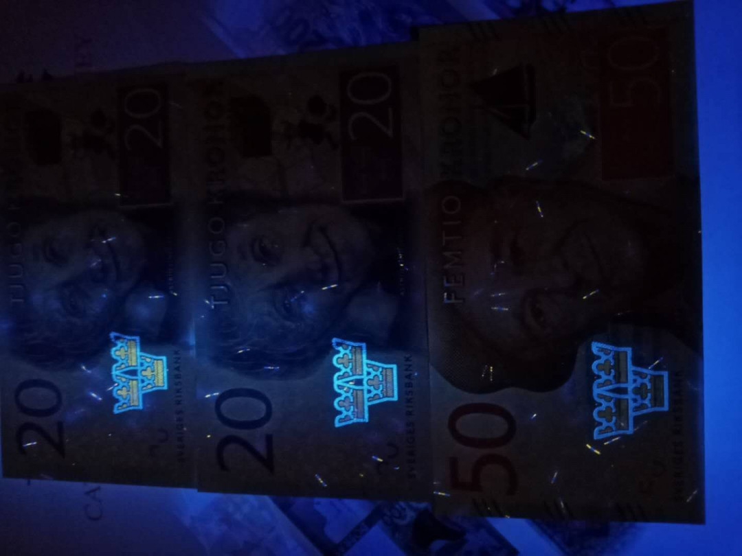 【鲸贝乐淘】千字文·第“节义廉退，颠沛匪亏”号拍卖 【瑞典🇸🇪 】最新版三张，20克朗两张，50克朗一张，全新全品UNC 