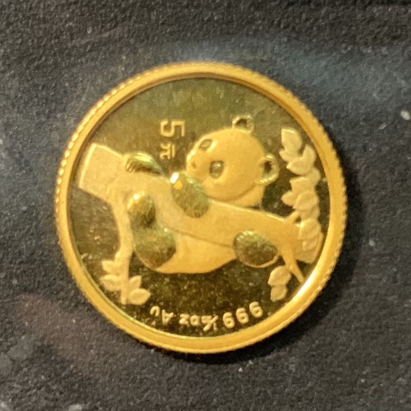 紫瑗钱币——微拍第103期 中国 1996年 熊猫金币 5元 1/20 盎司 1.555克 0.999金 原封