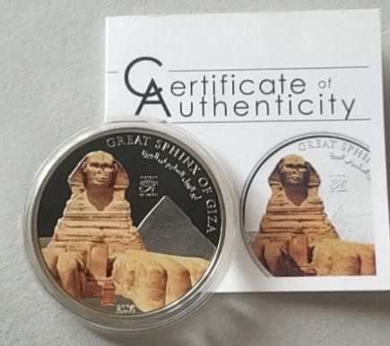 【随心拍&Getcoins】钱币拍卖第六十七期～ 库克2014年古埃及狮身人面像彩色纪念银币