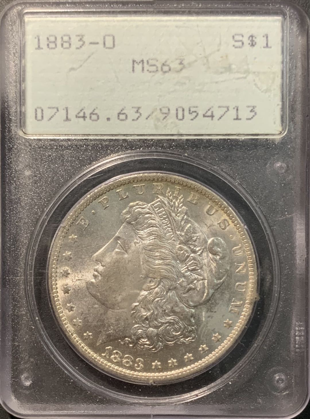 紫瑗钱币——微拍第103期 美国 1883年 摩根 1美元 PCGS MS63 环彩 PC第一代盒 