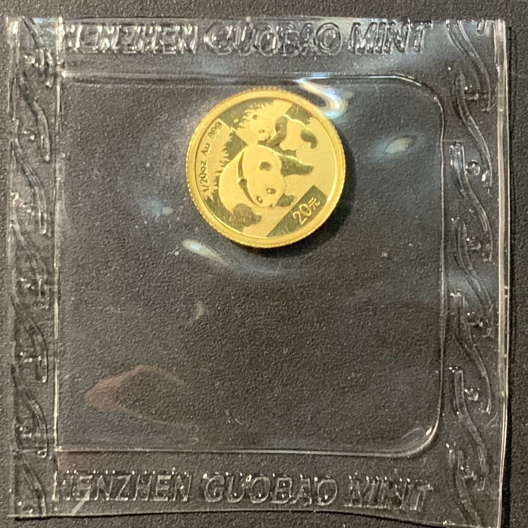 紫瑗钱币——微拍第103期 中国 2008年 熊猫金币 1/20盎司 1.555克 0.999金 原封