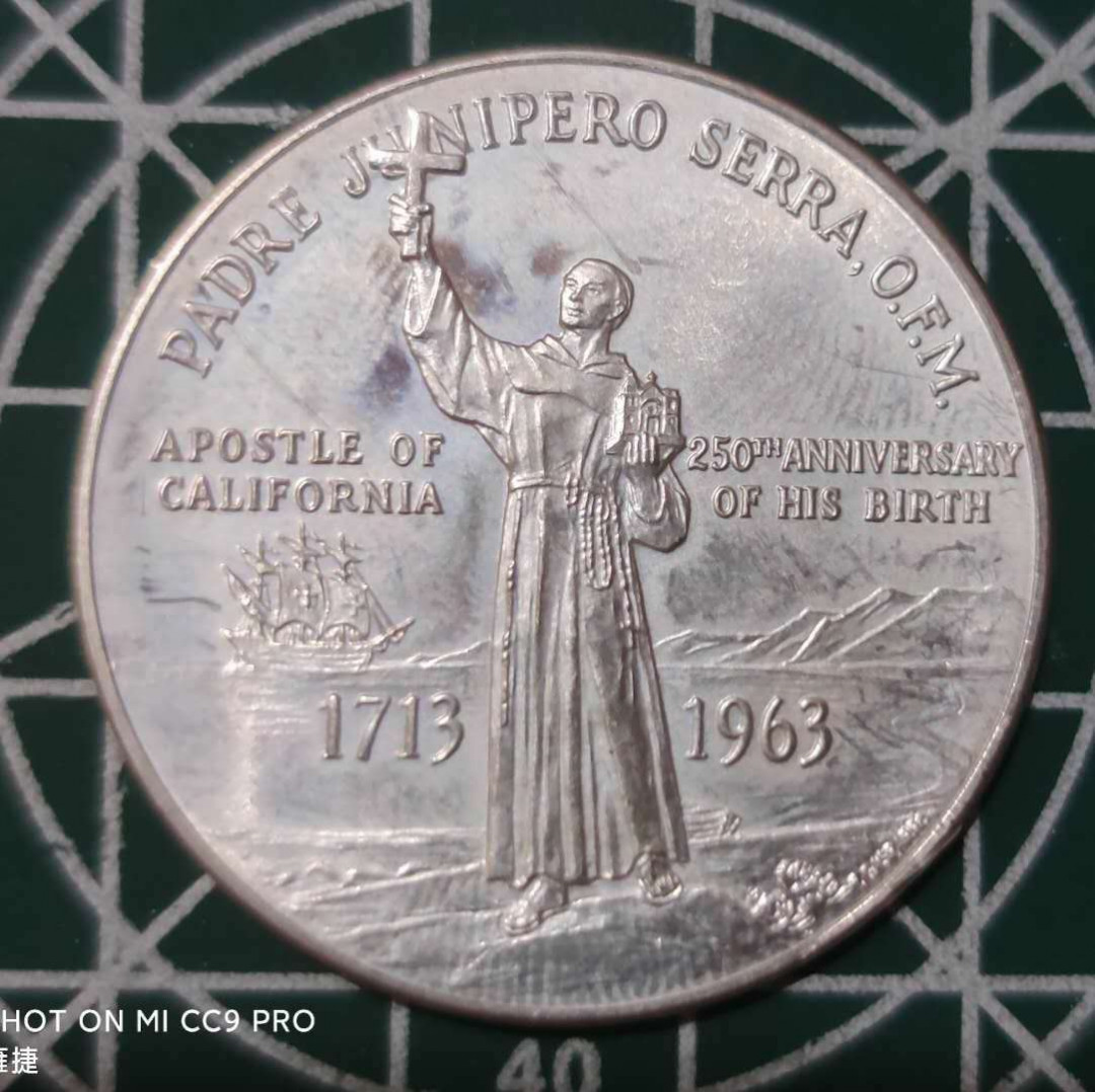 燕姐换藏第三十六拍 1963年发现加利福尼亚250年银章