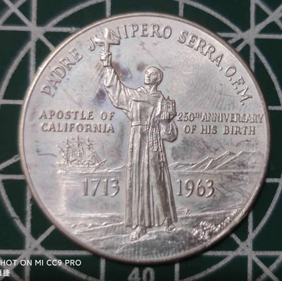 燕姐换藏第三十七拍 1963年发现加利福尼亚250年银章